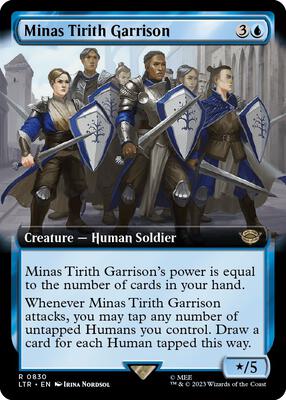 Minas Tirith Garrison (Extended Art) card from Universes Beyond: The Lord of the Rings: Tales of Middle-earth