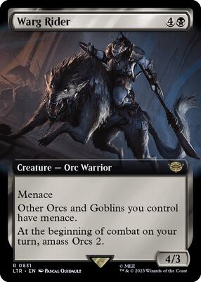 Warg Rider (Extended Art) card from Universes Beyond: The Lord of the Rings: Tales of Middle-earth