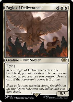 Eagle of Deliverance card from Universes Beyond: The Lord of the Rings: Tales of Middle-earth