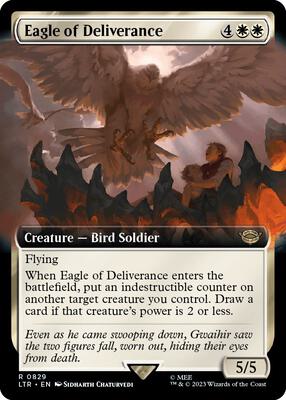 Eagle of Deliverance (Extended Art) card from Universes Beyond: The Lord of the Rings: Tales of Middle-earth