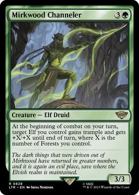 Mirkwood Channeler card from Universes Beyond: The Lord of the Rings: Tales of Middle-earth