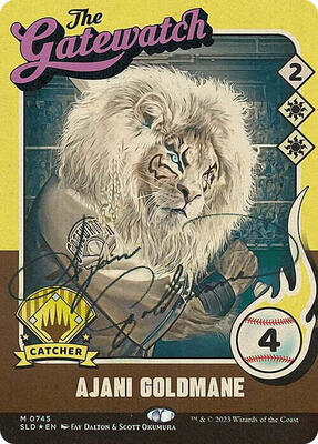 Ajani Goldmane (745) (Autographed) card from Secret Lair Drop Series