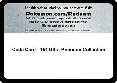 Code Card - 151 Ultra-Premium Collection card from SV: Scarlet & Violet 151