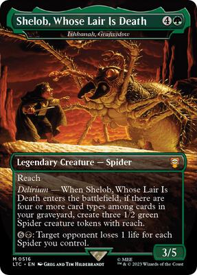 Shelob, Whose Lair Is Death - Ishkanah, Grafwidow (Borderless) card from Commander: The Lord of the Rings: Tales of Middle-earth
