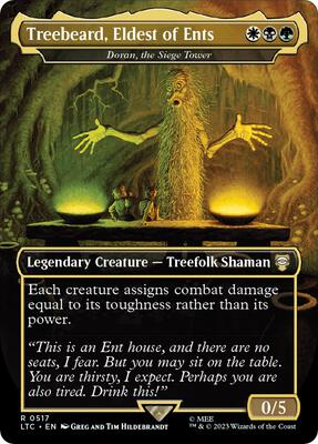 Treebeard, Eldest of Ents - Doran, the Siege Tower (Borderless) card from Commander: The Lord of the Rings: Tales of Middle-earth