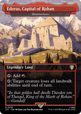 Edoras, Capital of Rohan - Hammerheim (Borderless) card from Commander: The Lord of the Rings: Tales of Middle-earth