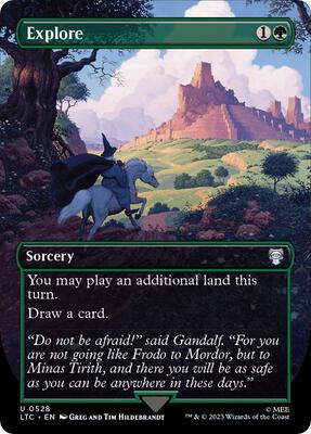 Explore (Borderless) card from Commander: The Lord of the Rings: Tales of Middle-earth