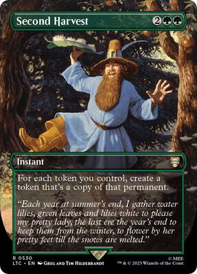 Second Harvest (Borderless) card from Commander: The Lord of the Rings: Tales of Middle-earth