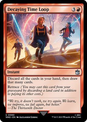 Decaying Time Loop card from Universes Beyond: Doctor Who