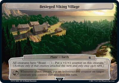 Besieged Viking Village card from Planechase: Universes Beyond: Doctor Who