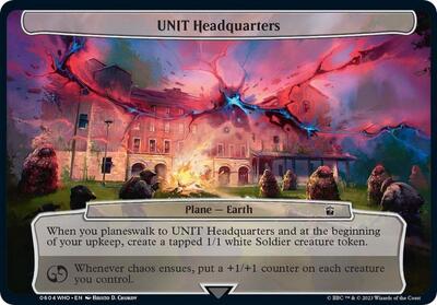 UNIT Headquarters card from Planechase: Universes Beyond: Doctor Who