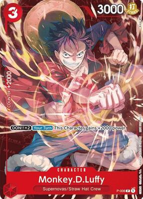 Monkey.D.Luffy - P-006 (Retail Promo) card from One Piece Promotion Cards