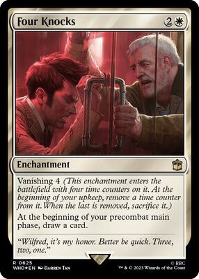 Four Knocks (Surge Foil) card from Universes Beyond: Doctor Who