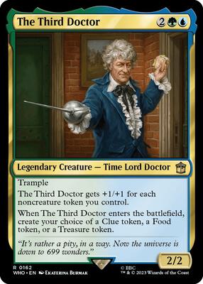 The Third Doctor card from Universes Beyond: Doctor Who