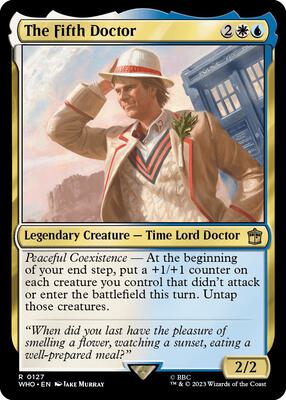 The Fifth Doctor card from Universes Beyond: Doctor Who