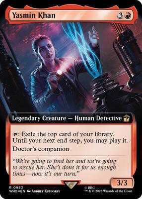 Yasmin Khan (Extended Art) (Surge Foil) card from Universes Beyond: Doctor Who