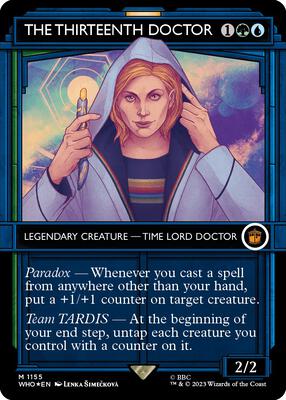 The Thirteenth Doctor (Showcase) (Surge Foil) card from Universes Beyond: Doctor Who