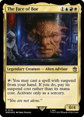 The Face of Boe (Surge Foil) card from Universes Beyond: Doctor Who
