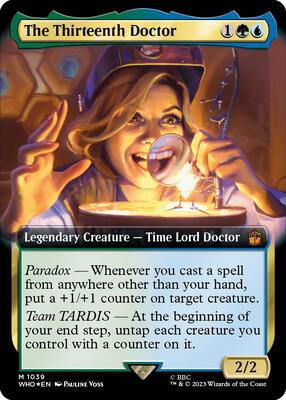 The Thirteenth Doctor (Extended Art) (Surge Foil) card from Universes Beyond: Doctor Who