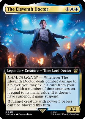The Eleventh Doctor (Extended Art) card from Universes Beyond: Doctor Who