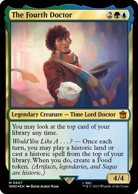 The Fourth Doctor (Surge Foil) card from Universes Beyond: Doctor Who