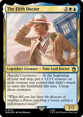 The Fifth Doctor (Surge Foil) card from Universes Beyond: Doctor Who