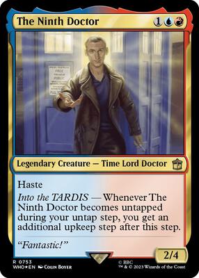 The Ninth Doctor (Surge Foil) card from Universes Beyond: Doctor Who
