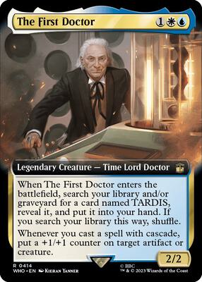 The First Doctor (Extended Art) card from Universes Beyond: Doctor Who