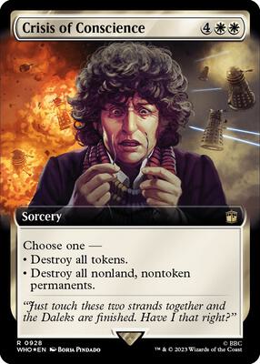 Crisis of Conscience (Extended Art) (Surge Foil) card from Universes Beyond: Doctor Who