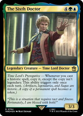 The Sixth Doctor (Surge Foil) card from Universes Beyond: Doctor Who