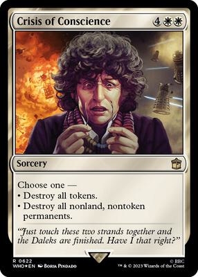 Crisis of Conscience (Surge Foil) card from Universes Beyond: Doctor Who