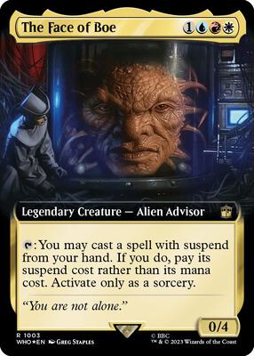 The Face of Boe (Extended Art) (Surge Foil) card from Universes Beyond: Doctor Who