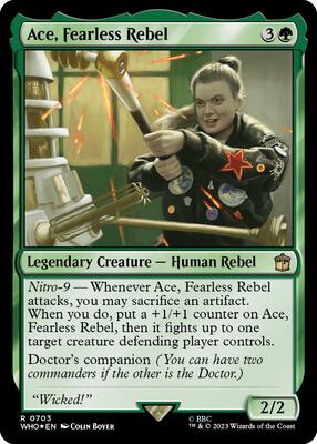 Ace, Fearless Rebel (Surge Foil) card from Universes Beyond: Doctor Who