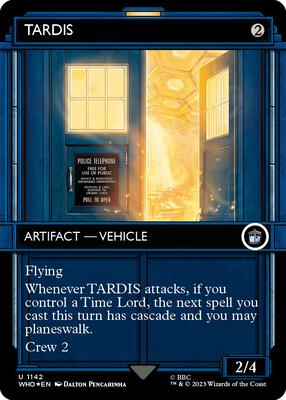 TARDIS (Showcase) (Surge Foil) card from Universes Beyond: Doctor Who