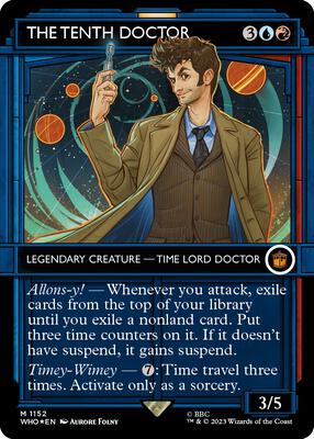 The Tenth Doctor (Showcase) (Surge Foil) card from Universes Beyond: Doctor Who