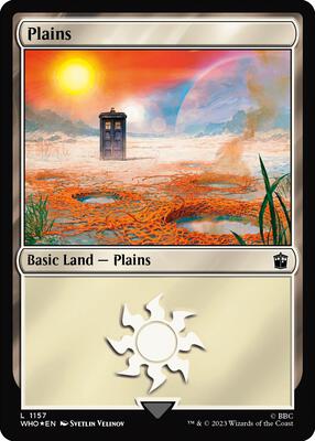 Plains (1157) (Surge Foil) card from Universes Beyond: Doctor Who