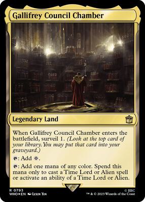 Gallifrey Council Chamber (Surge Foil) card from Universes Beyond: Doctor Who