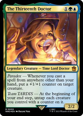 The Thirteenth Doctor (Surge Foil) card from Universes Beyond: Doctor Who