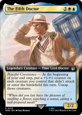 The Fifth Doctor (Extended Art) card from Universes Beyond: Doctor Who