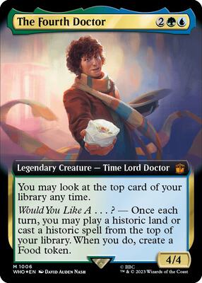 The Fourth Doctor (Extended Art) (Surge Foil) card from Universes Beyond: Doctor Who