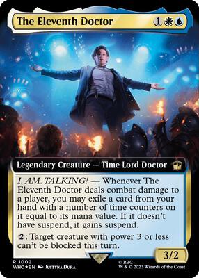 The Eleventh Doctor (Extended Art) (Surge Foil) card from Universes Beyond: Doctor Who