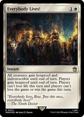 Everybody Lives! (Surge Foil) card from Universes Beyond: Doctor Who