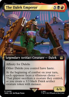 The Dalek Emperor (Extended Art) card from Universes Beyond: Doctor Who