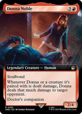 Donna Noble (Extended Art) card from Universes Beyond: Doctor Who