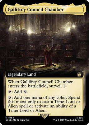 Gallifrey Council Chamber (Extended Art) (Surge Foil) card from Universes Beyond: Doctor Who