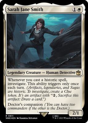 Sarah Jane Smith (Surge Foil) card from Universes Beyond: Doctor Who
