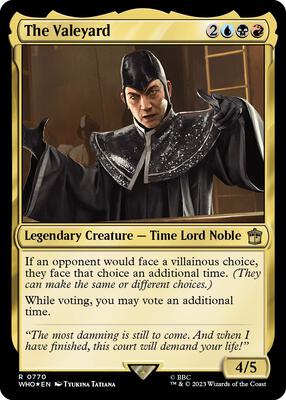 The Valeyard (Surge Foil) card from Universes Beyond: Doctor Who