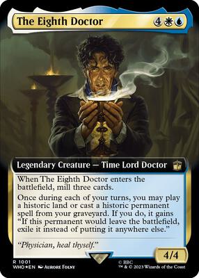 The Eighth Doctor (Extended Art) (Surge Foil) card from Universes Beyond: Doctor Who