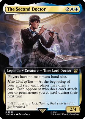 The Second Doctor (Extended Art) (Surge Foil) card from Universes Beyond: Doctor Who