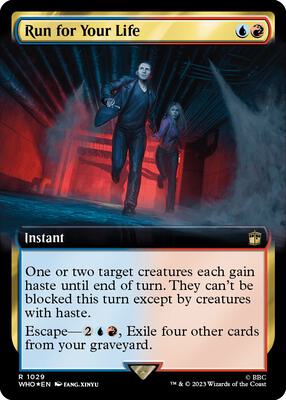 Run for Your Life (Extended Art) (Surge Foil) card from Universes Beyond: Doctor Who